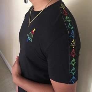 Black Kappa Embroidered T-Shirt